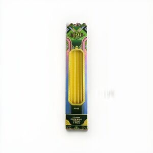 NIB Char Charms Wicked Yellow Brick Road 40 Oz Straws (4) Gold Glitter Wizard Oz